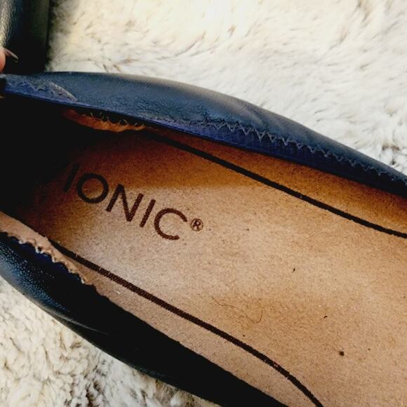VIONIC BLACK SEQUIN BOW BALLET FLATS SIZE 7.5 - Picture 3 of 7